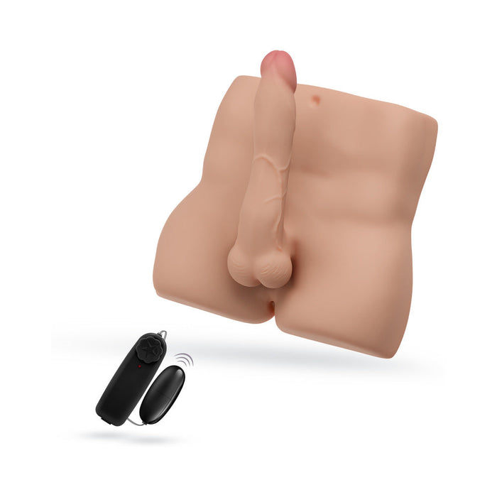 EnLust Rowen Realistic Ride-On Dildo with Vibrating Bullet - Vanilla