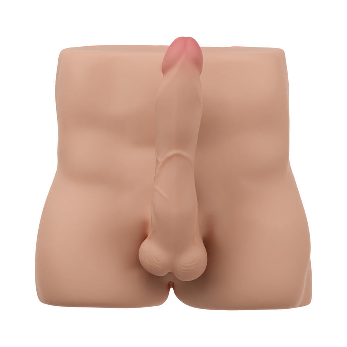 EnLust Rowen Realistic Ride-On Dildo with Vibrating Bullet - Vanilla