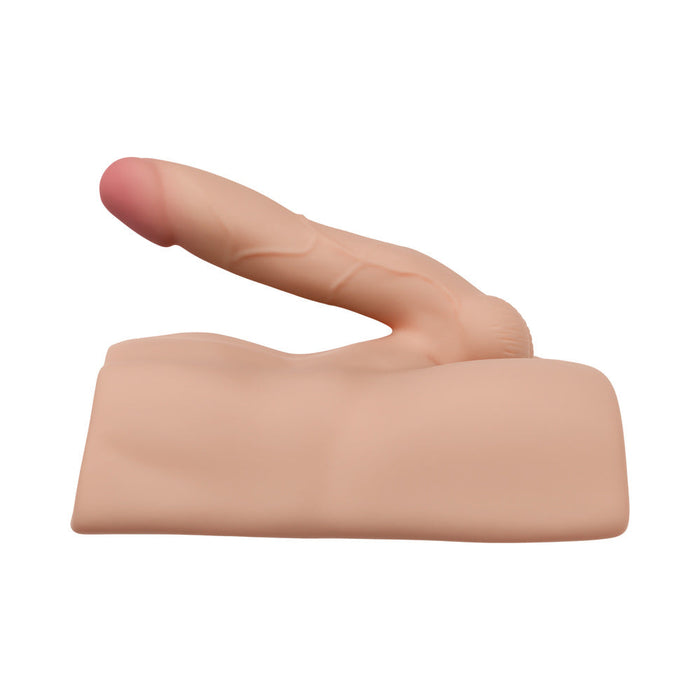 EnLust Rowen Realistic Ride-On Dildo with Vibrating Bullet - Vanilla