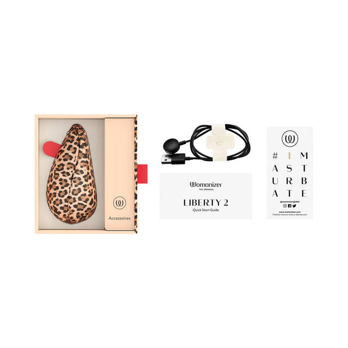 Womanizer Liberty 2 Leopard Pleasure Air Travel Sized Clitoral Stimulator