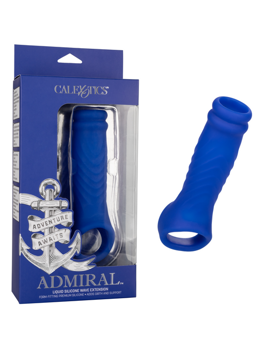 Admiral™ Liquid Blue Silicone Wave Penis Extension