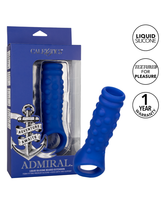 Admiral™ Liquid Blue Silicone Beaded Penis Extension