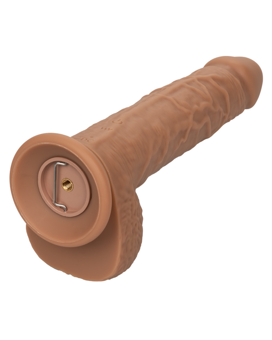Fuck Stick Squirting Vibrating Silicone Suction Cup Dildo - Chocolate