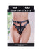 Aurora High Waisted Adjustable Strap on Harness packaging showcasing a high-waisted strap-on harness from Sportsheets.