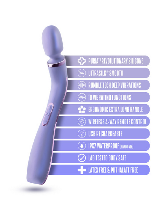 Wellness Eternal Slim Ergonomic Powerful Remote Control Wand - Lavender