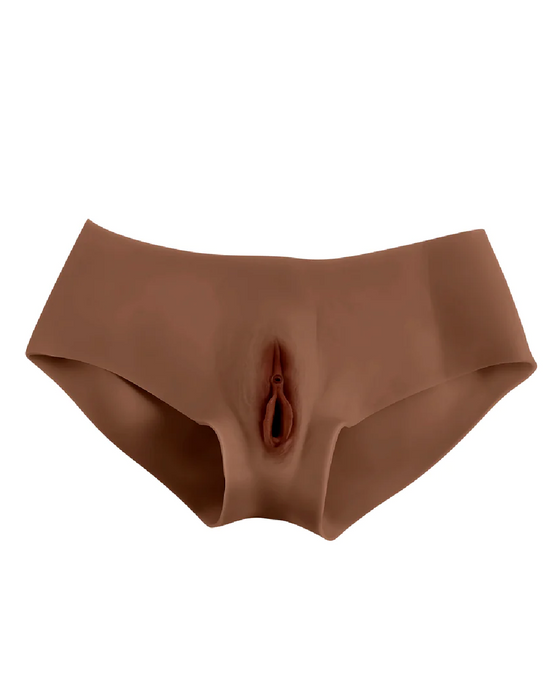 Gender X Wearable Vagina and Ass Panty - Dark