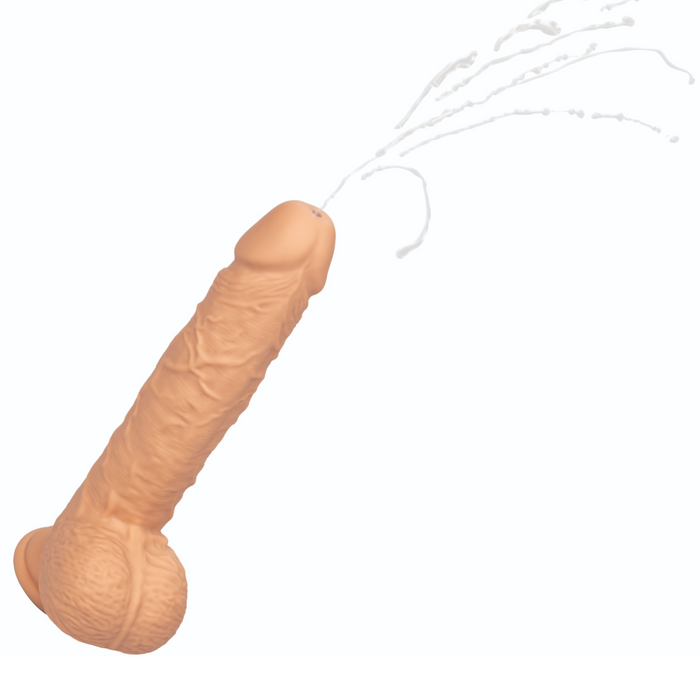 Fuck Stick Squirting Vibrating Silicone Suction Cup Dildo - Vanilla