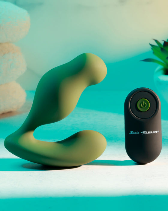 The Sergeant Powerful Prostate Vibrator with Remote Control - Green