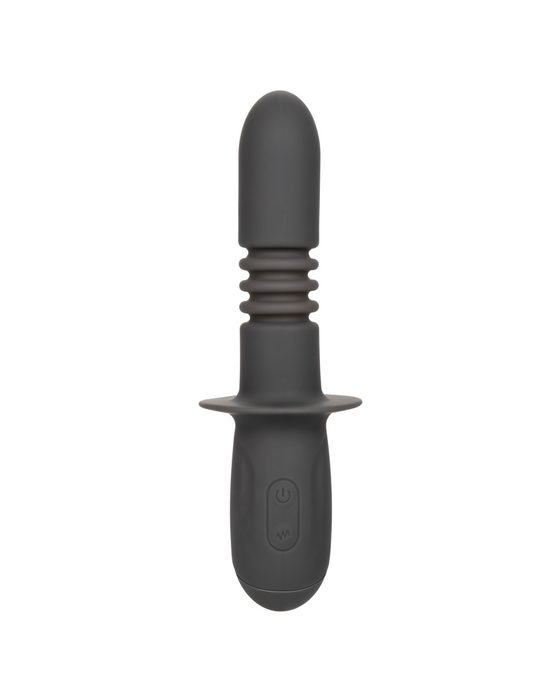 Ramrod Thrusting Vibrating Silicone Dildo with Handle