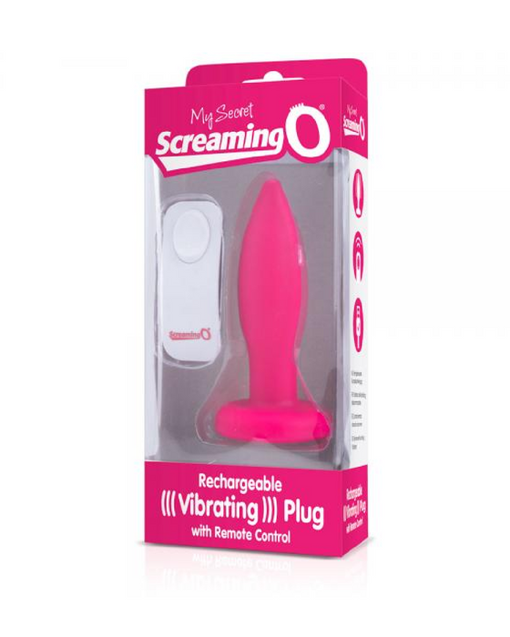 My Secret Silicone Remote Controlled Vibrating Butt Plug - Pink
