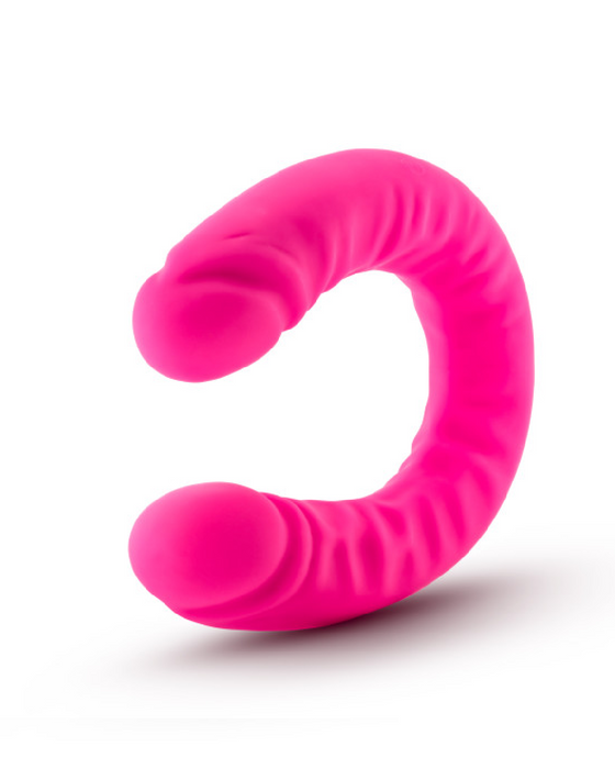 Ruse 18 inch Silicone Slim Double Dildo - Hot Pink