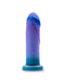 Midnight Rendezvous 7.5 Inch Girthy Silicone Dildo - Ocean Blue