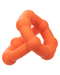 Alpha Liquid Silicone Beaded Cock and Ball Ring - Orange