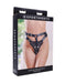 Product packaging showcasing the Sportsheets Aurora High Waisted Adjustable Strap on Harness.