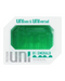 A rectangular, emerald-green Tenga Uni Emerald Textured Finger Sleeve in clear packaging, labeled "unisex & universal," with "01 | emerald" and the Tenga logo featuring a discreet masturbator design.