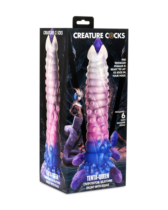 Tenta-Queen Ovipositor Silicone Fantasy Role Play Dildo With Eggs