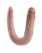 King Cock U Shaped Large 17.5 Inch Double Trouble Dildo - Vanilla