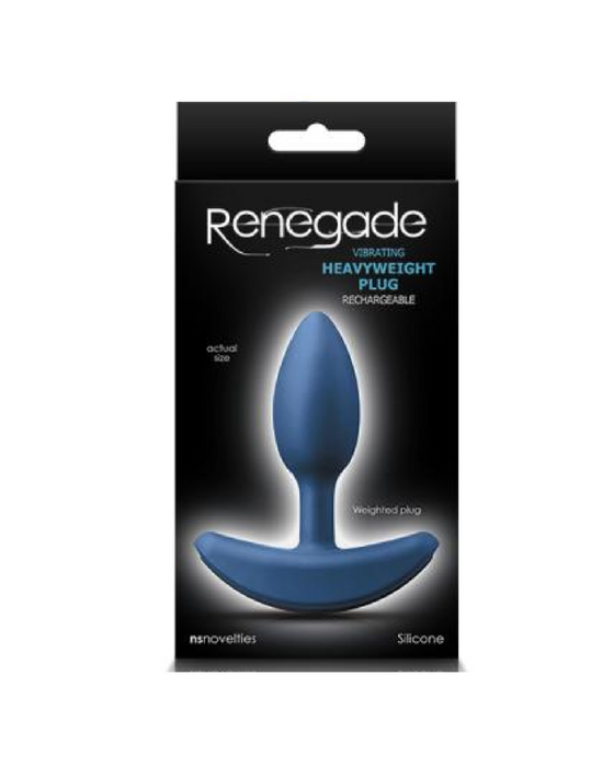 Renegade Vibrating Heavy Weight Blue Silicone Anal Plug