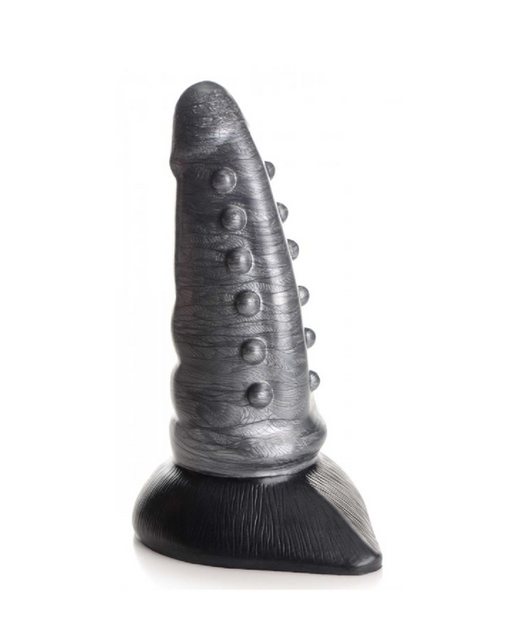 Beastly Tapered Bumpy Silicone Grey Tentacle Dildo