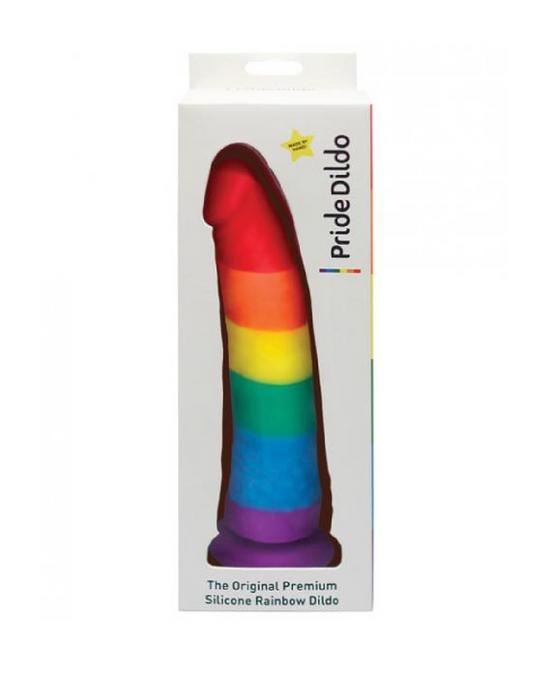 Pride Realistic 8 Inch Silicone Rainbow Dildo