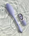 Two Niya N1 Vibrating Egg & Kegel Exercisers with Remote floating gently on calm water, with ripples reflecting the tranquility of a relaxing spa environment, are perfect for pelvic floor training.