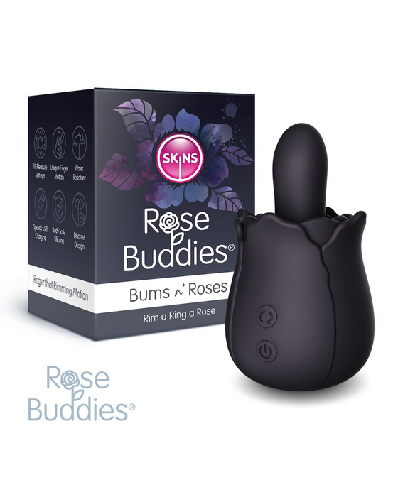 Bums and Roses Powerful Rimming Vibrator - Black