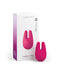 Pipedream Products JimmyJane Form 2 Pro Dual Motor External Vibrator - Pink displayed next to its packaging.