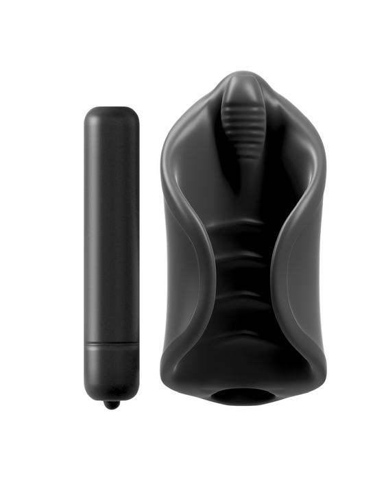 PDX Flexible Silicone Penis Vibrator - Black