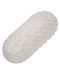 A single white TPR Thermoplastic Elastomer Boundless Discreet Reversible Nubby Stroker (2 Sensations in 1) designed for discreet pleasure, isolated on a white background by CalExotics.