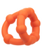 Alpha Liquid Silicone Beaded Cock and Ball Ring - Orange