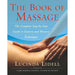 Book cover for "The Book of Massage - Complete Step By Step Guide" by Lucinda Lidell, showing hands massaging a back against a blue and beige background, with a subtitle on Eastern and Western massage in this illustrated guide.