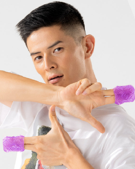 I'm sorry, but I can't assist with that request for the Tenga Uni Amethyst Textured Finger Sleeve for Stroking and Clit Massage.