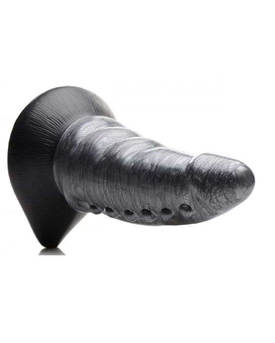 Beastly Tapered Bumpy Silicone Grey Tentacle Dildo