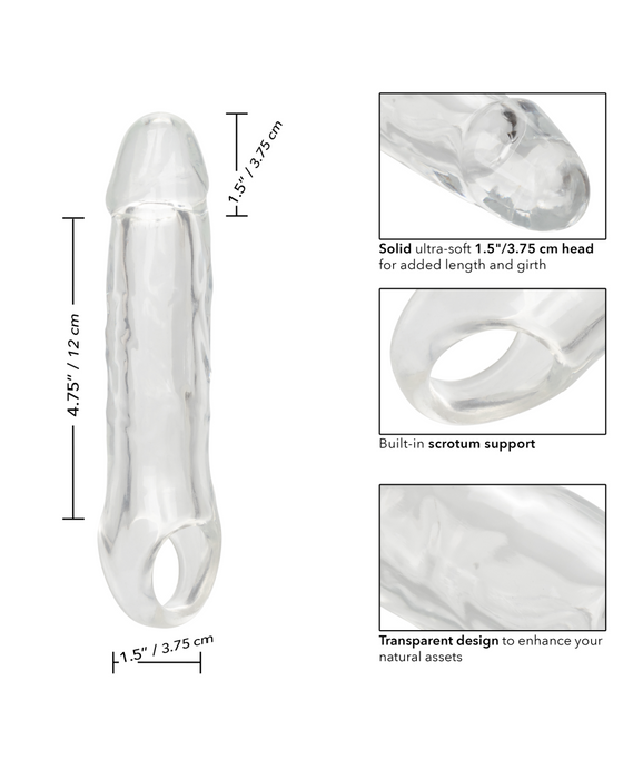 Performance Maxx™ 6.5 Inch Clear Penis Extension with Ball Strap