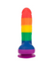 Justin Realistic Pride Rainbow Striped 8 Inch Dildo