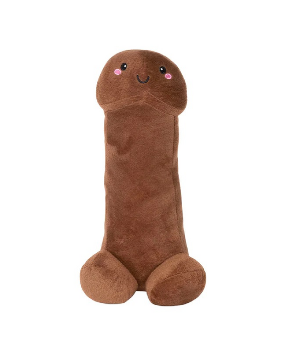 Penis Stuffy - 12 Inch Smiling Plush Chocolate Penis