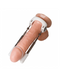 A realistic prosthetic finger, showcasing intricate details including skin texture and underlying mechanical components, designed for premature ejaculation research, isolated on a white background. 
Product: Male Edge Jes Penis Extender Original - Natural Traction Penis Enlarger.