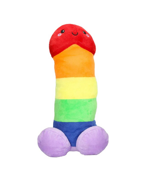 Penis Stuffy - 12 Inch Smiling Plush Rainbow Colored Penis