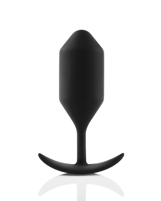 B-vibe Snug Plug 4 XL Weighted Silicone Butt Plug (9 oz) - Black