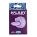 A purple box labeled "M'Lady Rotating and Licking Tongue Vibrator" displays a lavender silicone stimulator with rotating tongue features, ideal for customizable pleasure, set against a purple background with blue patterns.