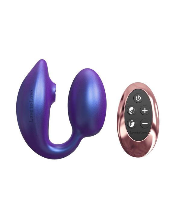 Wonderlover Hands Free Clitoral and G-Spot Vibrator with Remote - Deep Blue