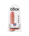 King Cock 8 Inch Suction Cup Dildo with Balls - Vanilla