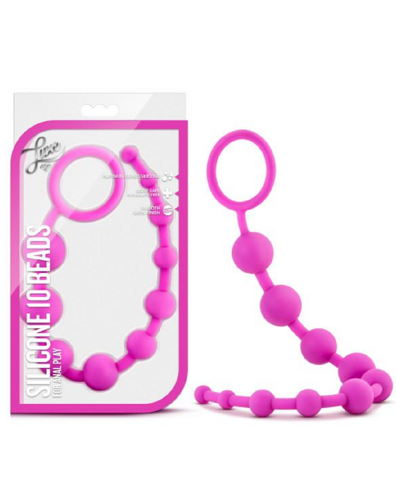 Luxe Beginner Ultra Slim Silicone Anal Beads