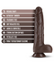 Dr. Murphy Long Thick 8 Inch Thrusting Silicone Remote Control Dildo- Chocolate