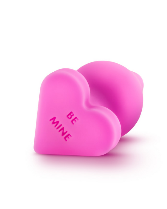 Be Mine Naughty Candy Heart Butt Plug - Pink