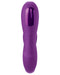 A close-up image of a purple Pipedream Products Jimmyjane Reflexx Rabbit 1 G-Spot & Clit Hugging Vibrator with visible control buttons and dual motors.