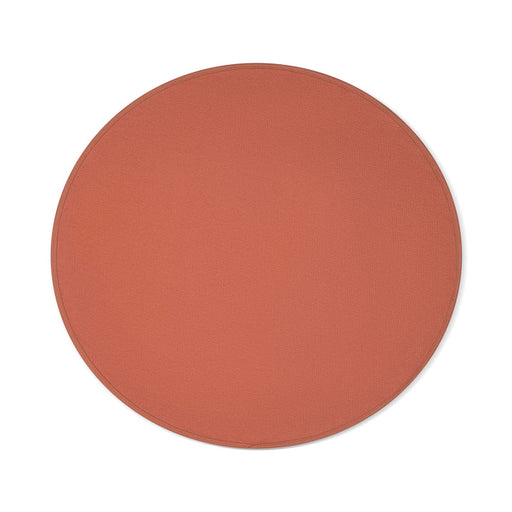 The Dame Thro Soft Waterproof Sex Blanket is a round red mat made from ultra-soft cotton with a white background; it's machine washable for easy care.