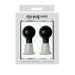 Packaging for Sex & Mischief Nipple Suckers displays two black and white adjustable suction toys inside a branded white box—ideal for enhanced nipple play.