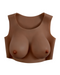 Gender X Wearable Silicone D Cup Breasts - Chocolate