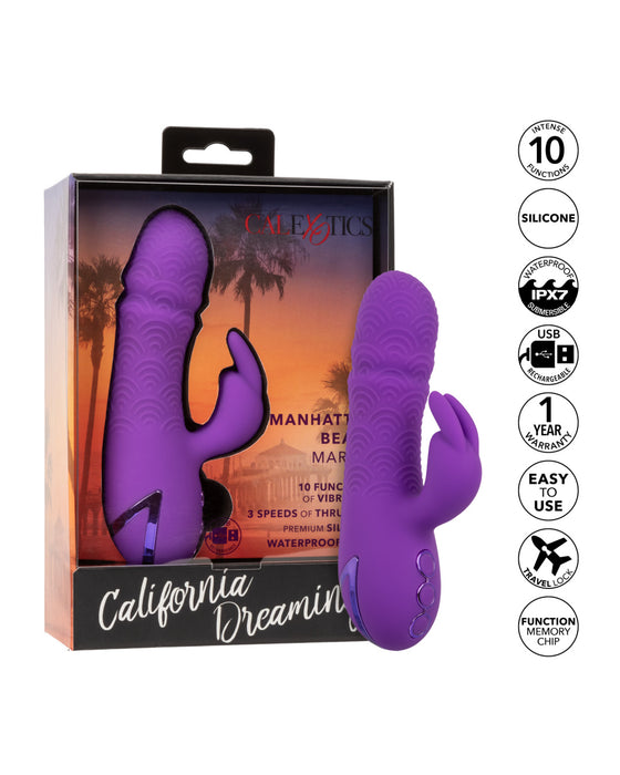 California Dreaming Manhattan Beach Marvel Thrusting Mini Rabbit - Purple